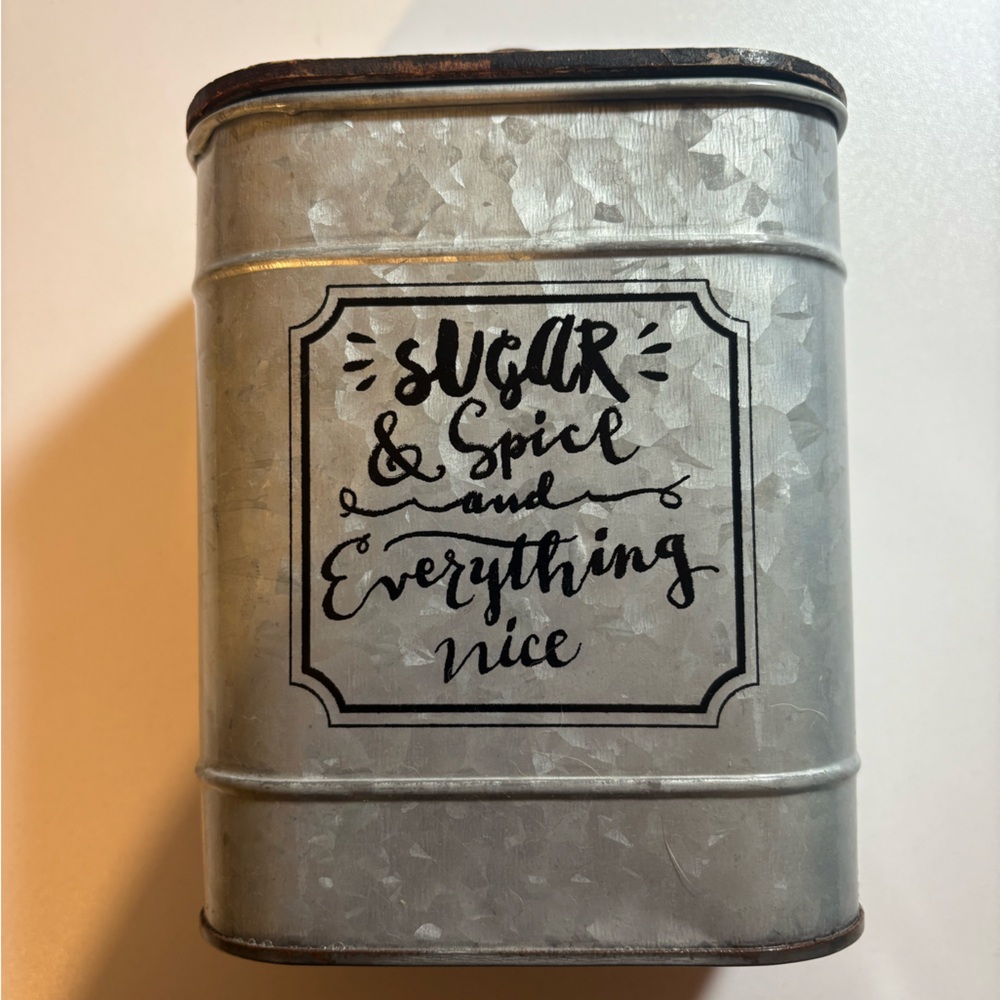 Vintage Style Metal Storage Tin